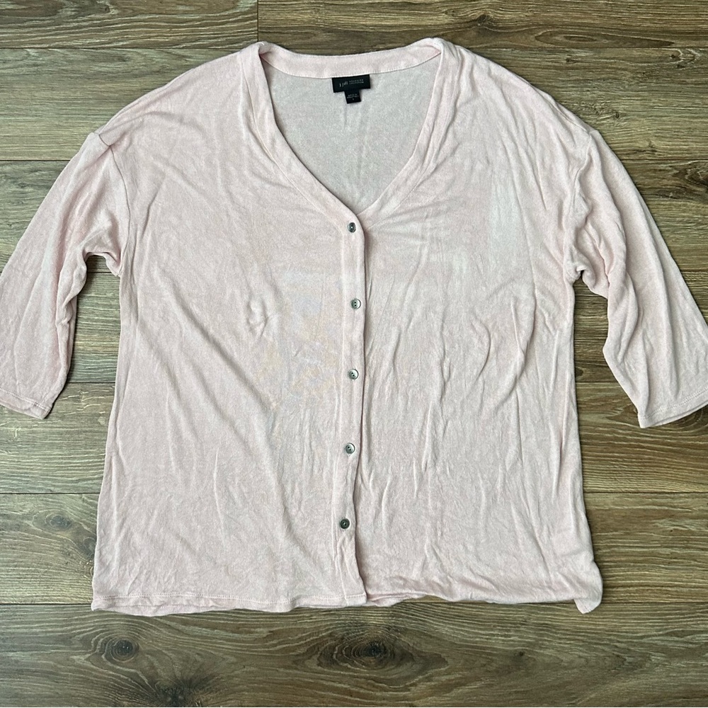 J.Jill Pink Button Up Sweater Cardigan